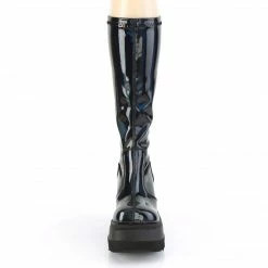 Demonia Punk & Goth SHAKER-65 - Stretch Blk Pat Holo