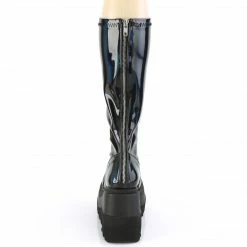 Demonia Punk & Goth SHAKER-65 - Stretch Blk Pat Holo
