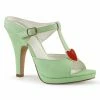 Pin Up Couture Vintage & Retro SIREN-09 - Mint Faux Leather