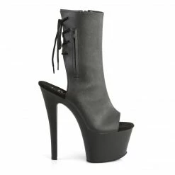Pleaser SKY-1018 - Blk Faux Leather/Blk Matte Exotic Dancing