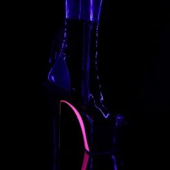 Pleaser SKY-1018TT - Blk Pat/Blk-Neon H. Pink