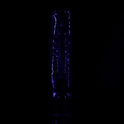 Pleaser SKY-1020TT - Blk Pat/Blk-Neon H. Pink Exotic Dancing