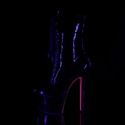 Pleaser SKY-1020TT - Blk Pat/Blk-Neon H. Pink Exotic Dancing