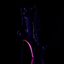 Pleaser SKY-1020TT - Blk Pat/Blk-Neon H. Pink Exotic Dancing
