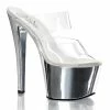 Pleaser Exotic Dancing SKY-302 - Clr/Slv Chrome