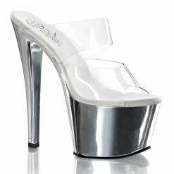 Pleaser Exotic Dancing SKY-302 - Clr/Slv Chrome