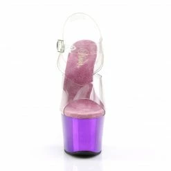 Pleaser SKY-308 - Clr/Purple Chrome Exotic Dancing