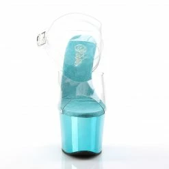 Pleaser Exotic Dancing SKY-308 - Clr/Turquoise Chrome