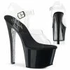 Pleaser SKY-308CRS - Clr/Blk-Slv AB RSTN