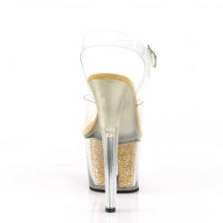 Pleaser SKY-308G-T - Clr/Gold Multi Glitter Inserts 10 Pleaser SKY-308G-T - Clr/Gold Multi Glitter Inserts