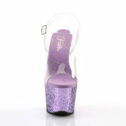 Pleaser SKY-308LG - Clr/Lavender Glitter