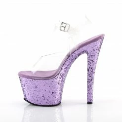 Pleaser SKY-308LG - Clr/Lavender Glitter 9 Pleaser SKY-308LG - Clr/Lavender Glitter