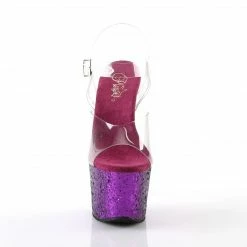 Pleaser Exotic Dancing SKY-308LG - Clr/Purple Glitter