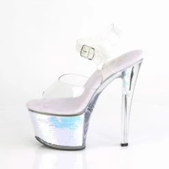 Pleaser SKY-308MC - Clr/Lavender Hologram Inserts