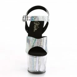 Pleaser SKY-308N-CRHM - Blk Hologram TPU/Blk Hologram