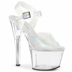 Pleaser SKY-308N-RBH - Clr Hologram TPU/Clr