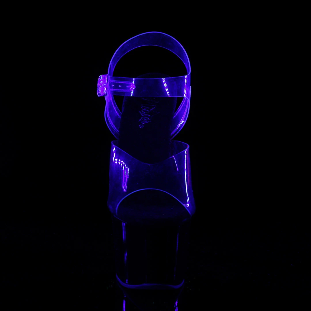 Pleaser SKY-308TT - Clr/Blk-Neon Pink 4 Pleaser SKY-308TT - Clr/Blk-Neon Pink