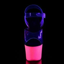 Pleaser SKY-308UVG - Clr/Neon H. Pink Glitter