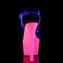 Pleaser SKY-308UVG - Clr/Neon H. Pink Glitter