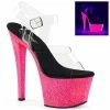 Pleaser SKY-308UVG - Clr/Neon H. Pink Glitter 1 Pleaser SKY-308UVG - Clr/Neon H. Pink Glitter