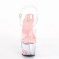 Pleaser Exotic Dancing SKY-308WHG - Clr/Clr-Baby Pink Glitter