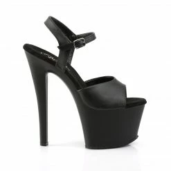 Pleaser Exotic Dancing SKY-309 - Blk Faux Leather/Blk Matte