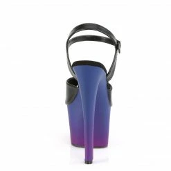 Pleaser Exotic Dancing SKY-309BP - Blk Faux Leather/Blue-Purple Ombre 10 Pleaser Exotic Dancing SKY-309BP - Blk Faux Leather/Blue-Purple Ombre