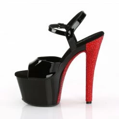 Pleaser SKY-309CHRS - Blk/Blk-Red RSTN