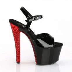 Pleaser SKY-309CHRS - Blk/Blk-Red RSTN