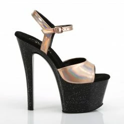 Pleaser SKY-309HG - Rose Gold Hologram/Blk