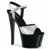 Pleaser SKY-309HG - Slv Hologram/Blk Exotic Dancing