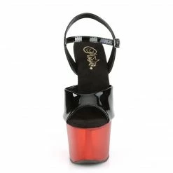 Pleaser SKY-309T - Blk Pat/Frosted Red Exotic Dancing