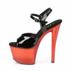 Pleaser SKY-309T - Blk Pat/Frosted Red Exotic Dancing