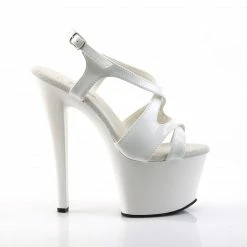 Pleaser SKY-330 - Wht Pat/Wht Exotic Dancing