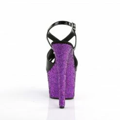 Pleaser SKY-330LG - Blk Pat/Purple Multi Glitter Exotic Dancing