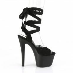 Pleaser Exotic Dancing SKY-334 - Blk Faux Suede/Blk Matte