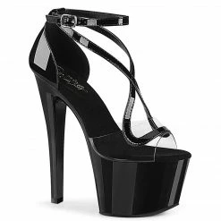 Pleaser SKY-355 - Clr-Blk Pat/Blk