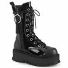 Demonia SLACKER-220 - Blk Pat-Vegan Leather