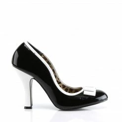 Pin Up Couture SMITTEN-01 - Blk-Wht Pat
