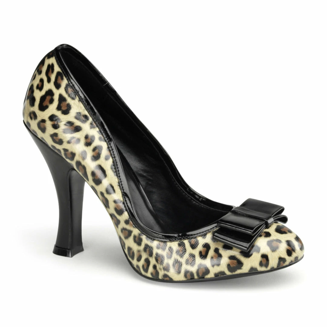 Pin Up Couture SMITTEN-01 - Tan Pu-Blk Pat (Cheetah Print) 3 Pin Up Couture SMITTEN-01 - Tan Pu-Blk Pat (Cheetah Print)