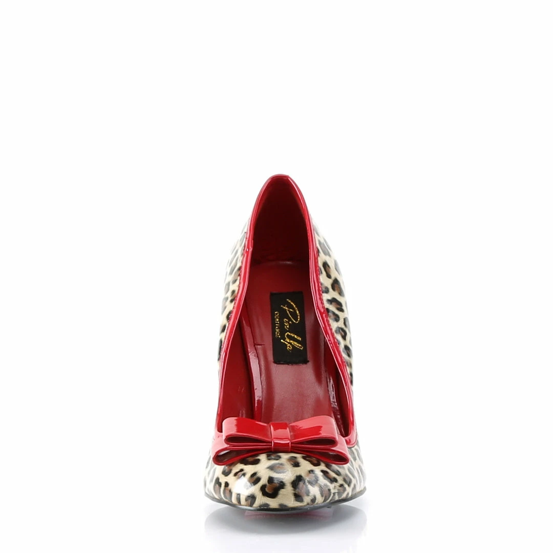 Pin Up Couture SMITTEN-01 - Tan Pu-Red Pat (Cheetah Print) 4 Pin Up Couture SMITTEN-01 - Tan Pu-Red Pat (Cheetah Print)