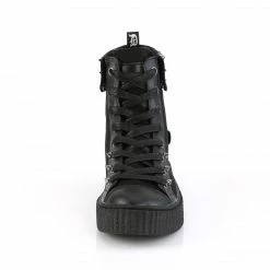 Demonia Punk & Goth SNEEKER-266 - Blk Canvas-Vegan Leather