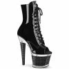 Pleaser Exotic Dancing SPECTATOR-1021 - Blk Pat/Clr-Blk