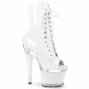 Pleaser SPECTATOR-1021 - Wht Pat/Clr-Wht Exotic Dancing