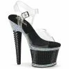 Pleaser Exotic Dancing SPECTATOR-708RS - Clr/Blk-RS