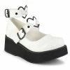 Demonia SPRITE-02 - Wht Vegan Leather