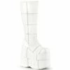 Demonia STACK-301 - Wht Vegan Leather Punk & Goth