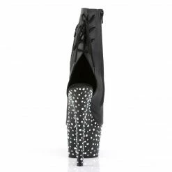 Pleaser STARDANCE-1018-7 - Blk Faux Leather/Blk-Slv Multi RS 10 Pleaser STARDANCE-1018-7 - Blk Faux Leather/Blk-Slv Multi RS