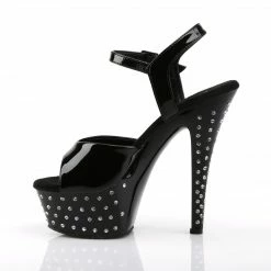 Pleaser STARDUST-609 - Blk Pat/Blk