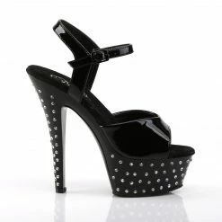 Pleaser STARDUST-609 - Blk Pat/Blk